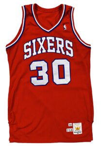 1989-90 Lewis Lloyd Philadelphia 76ers Game-Issued Jersey