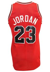 1989-90 Michael Jordan Chicago Bulls Game-Used & Autographed Road Jersey (Full JSA • Graded 10 W/ Discernible Sweat Staining & Great Wear)