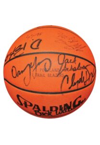 1989-90 Portland Trailblazers Team Autographed Basketball