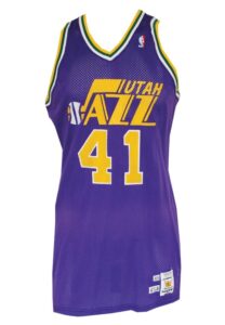 1989-90 Thurl Bailey Utah Jazz Game-Used Road Uniform (2)