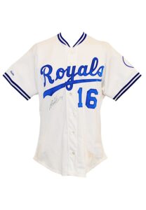 1989 Bo Jackson Kansas City Royals Scoreboard Autographed Home Jersey