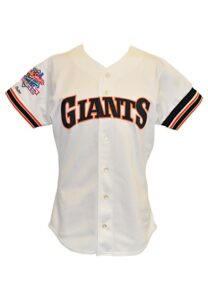 1989 Brett Butler San Francisco Giants World Series Worn Home Jersey