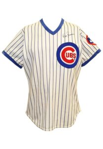 1989 Don Zimmer Chicago Cubs Manager-Worn & Dual Autographed Home Jersey