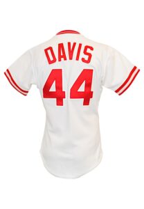 1989 Eric Davis Cincinnati Reds Game-Used & Autographed Home Jersey