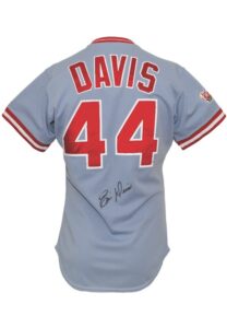 1989 Eric Davis Cincinnati Reds NL All-Star Game-Used & Autographed Road Jersey