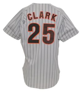 1989 Jack Clark SD Padres Game-Used & Autographed Road Jersey