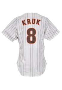 1989 John Kruk San Diego Padres Game-Used Home Jersey