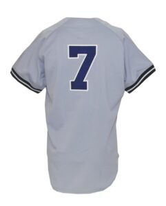 1989 Mickey Mantle NY Yankees Coaches Worn Road Jersey