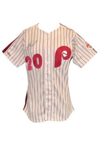 1989 Mike Schmidt Philadelphia Phillies Autographed Pinstripe Pro Cut Home Jersey