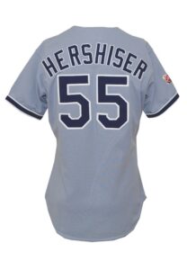 1989 Orel Hershiser LA Dodgers All-Star Game-Issued Road Uniform