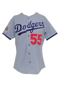 1989 Orel Hershiser Los Angeles Dodgers All-Star Game Bench Worn Road Jersey