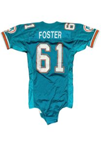 1989 Roy Foster Miami Dolphins Game-Used & Autographed Jersey