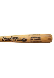 1989 Ryne Sandberg Chicago Cubs Game-Used & Autographed Bat