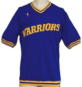 1989 Tim Hardaway Golden State Warriors Worn & Autographed Shooting Shirt