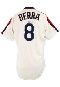 1989 Yogi Berra Houston Astros Coaches Worn & Autographed Home Jersey