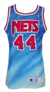 1990-1991 Derrick Coleman New Jersey Nets Game-Used Road Uniform