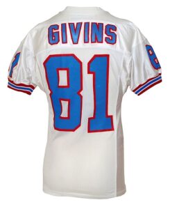 1990-1991 Ernest Givins Houston Oilers Game-Used Road Jersey