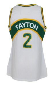 1990-1991 Gary Payton Rookie Seattle Supersonics Game-Used Home Jersey 