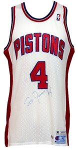 1990-1991 Joe Dumars Detroit Pistons Game-Used & Autographed Home Jersey