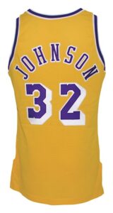 1990-1991 Magic Johnson Los Angeles Lakers Game-Used Home Jersey 