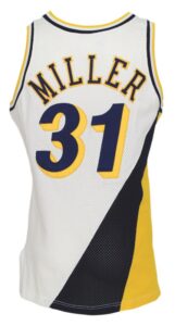 1990-1991 Reggie Miller Indiana Pacers Game-Used & Autographed Home Jersey (JSA)