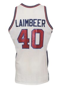 1990-91 Bill Laimbeer Detroit Pistons Game-Used Home Uniform