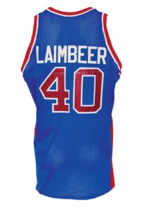 1990-91 Bill Laimbeer Detroit Pistons Game-Used Road Jersey