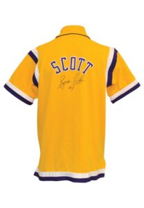 1990-91 Byron Scott Los Angeles Lakers Player-Worn & Autographed Warm-Up Jacket