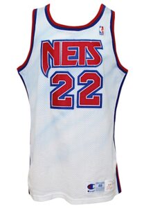 1990-91 Chris Dudley New Jersey Nets Game-Used Jersey