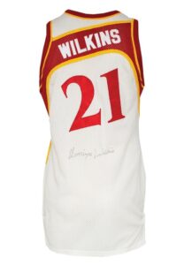 1990-91 Dominique Wilkins Atlanta Hawks Game-Used & Autographed Home Jersey (JSA)