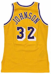 1990-91 Earvin “Magic” Johnson LA Lakers Game-Used Home Jersey