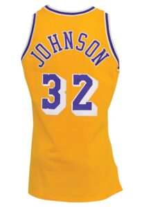 1990-91 Earvin “Magic” Johnson Los Angeles Lakers Game-Used Home Jersey 