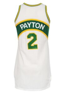 1990-91 Gary Payton Seatle SuperSonics Rookie Game-Used Home Jersey