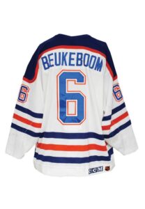 1990-91 Jeff Beukeboom Edmonton Oilers Game-Used Home Jersey