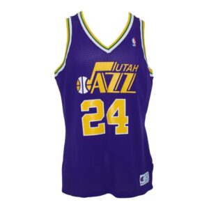 1990-91 Jeff Malone Utah Jazz Game-Used Road Jersey