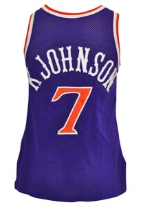 1990-91 Kevin Johnson Phoenix Suns Game-Used Road Uniform (2)