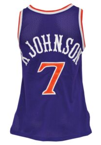 1990-91 Kevin Johnson Phoenix Suns Game-Used Road Uniform