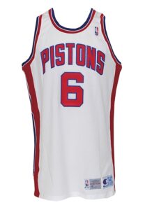 1990-91 Mike Gminski Philadelphia 76ers Game-Used Home Jersey & 1992-93 Terry Mills Detroit Pistons Game-Used Home Jersey (Great Provenance)