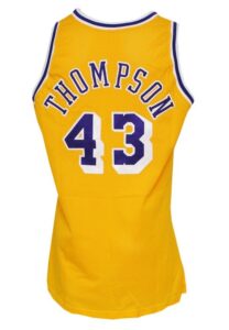 1990-91 Mychal Thompson Los Angeles Lakers Game-Used Home Jersey 