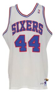 1990-91 Rick Mahorn Philadelphia 76ers Game-Used Home Uniform