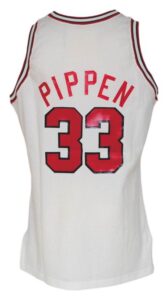 1990-91 Scottie Pippen Chicago Bulls Game-Used & Autographed Home Jersey