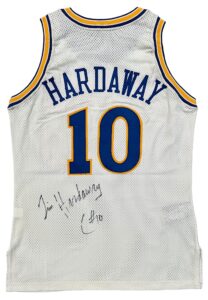 1990-91 Tim Hardaway Golden State Warriors Game-Used & Autographed Jersey