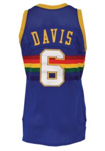 1990-91 Walter Davis Denver Nuggets Game-Used Road Uniform