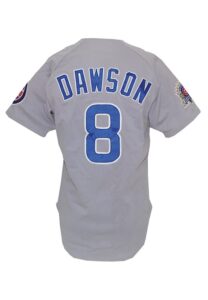 1990 Andre Dawson Chicago Cubs Game-Used & Autographed Road Jersey