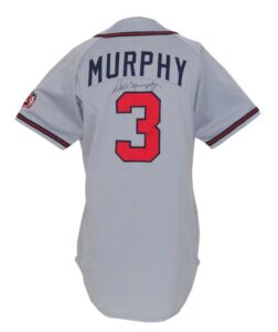 1990 Dale Murphy Atlanta Braves Game-Used & Autographed Road Jersey