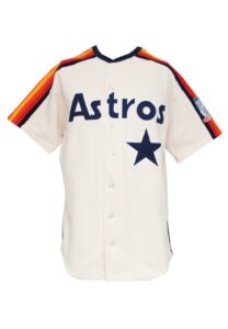 1990 Dave Smith & Terry Puhl Houston Astros Game-Used Home Jerseys