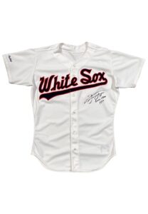 1990 Frank Thomas Chicago White Sox Rookie Game-Used & Signed Home Jersey