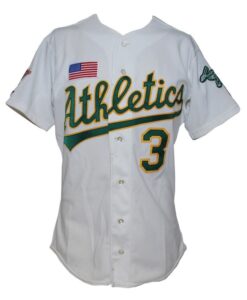 1990 Harold Baines Oakland Athletics Game-Used Home World Series Jersey