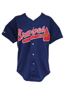 1990 Jim Vatcher Atlanta Braves Game-Used Road Jersey