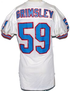 1990 John Grimsley Houston Oilers Game-Used Road Jersey